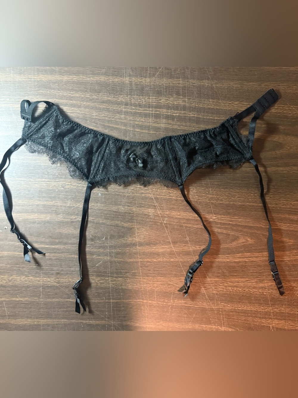 Victoria's Secret Black Lace Garter Belt XS/S